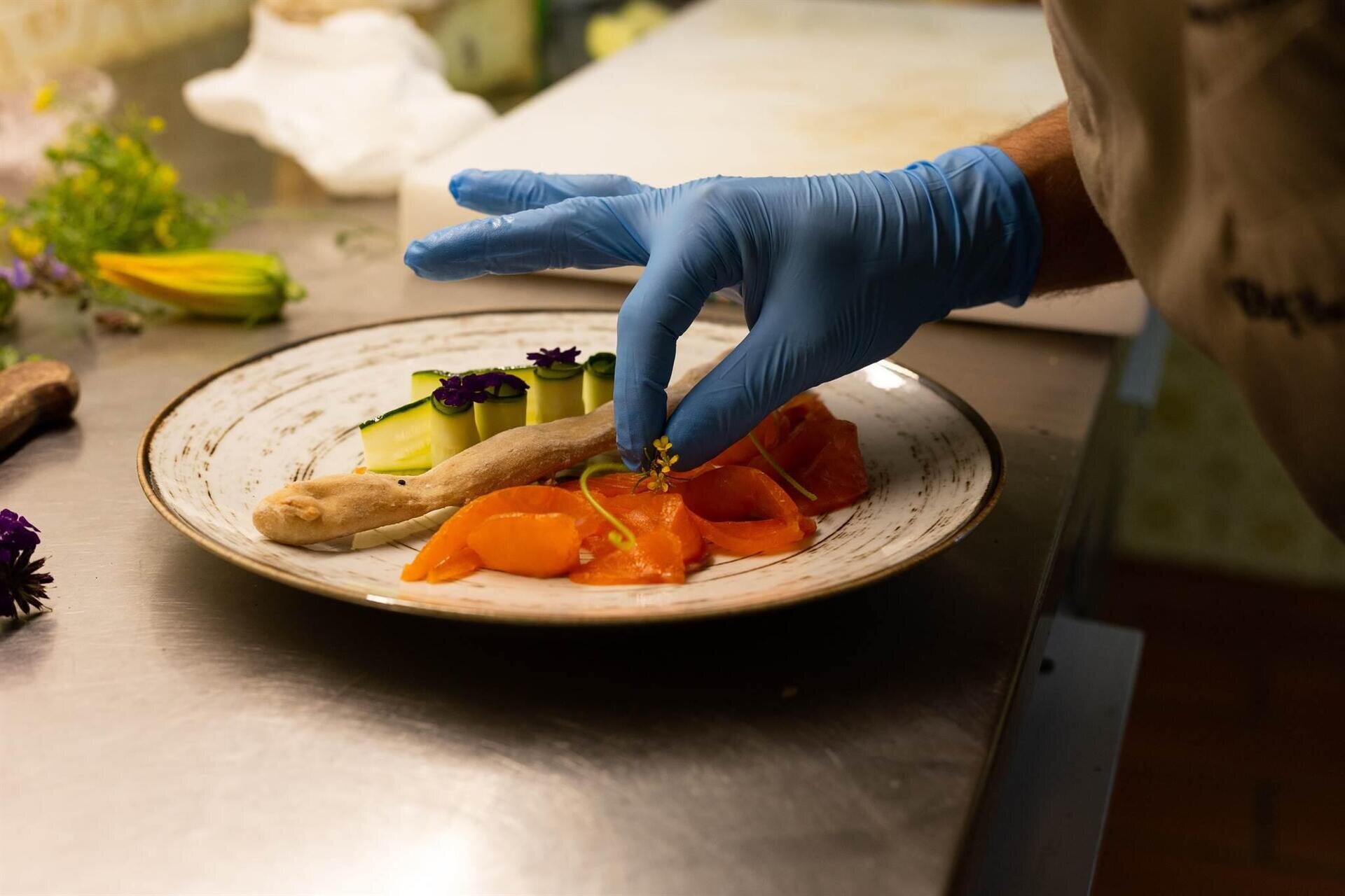Carpaccio di trota salmonata