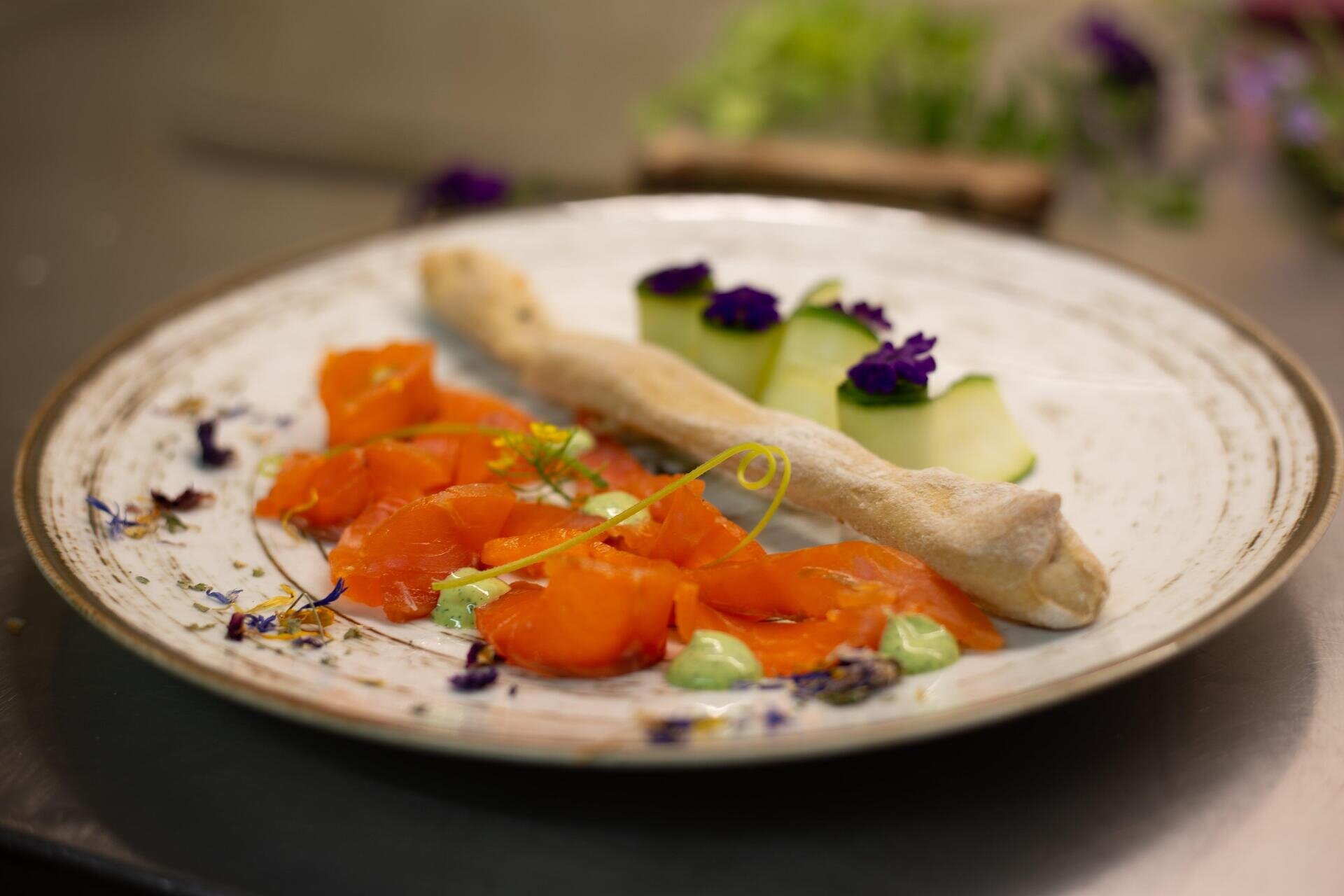 Carpaccio di trota salmonata