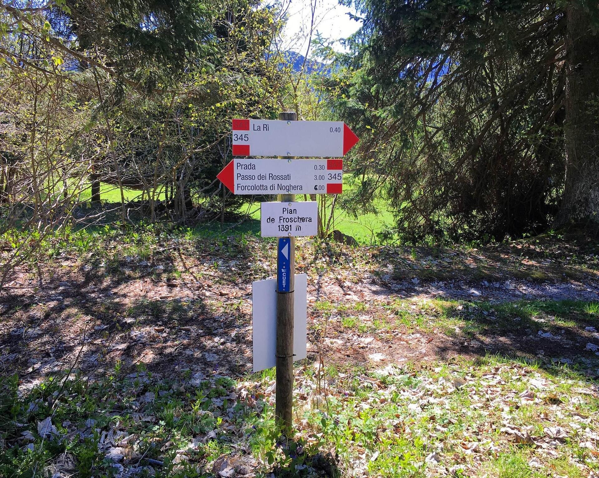 Cartelli sentieri, Prada