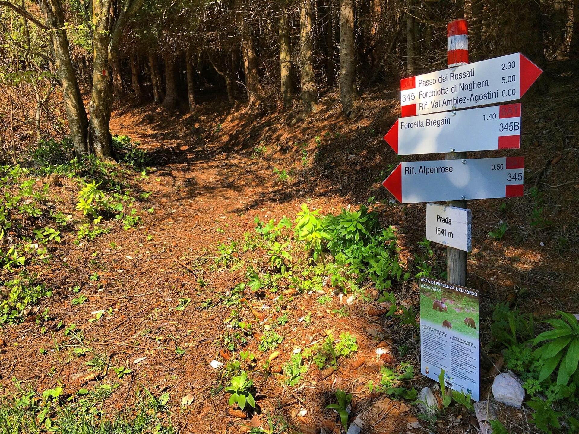 Cartelli sentieri, Prada
