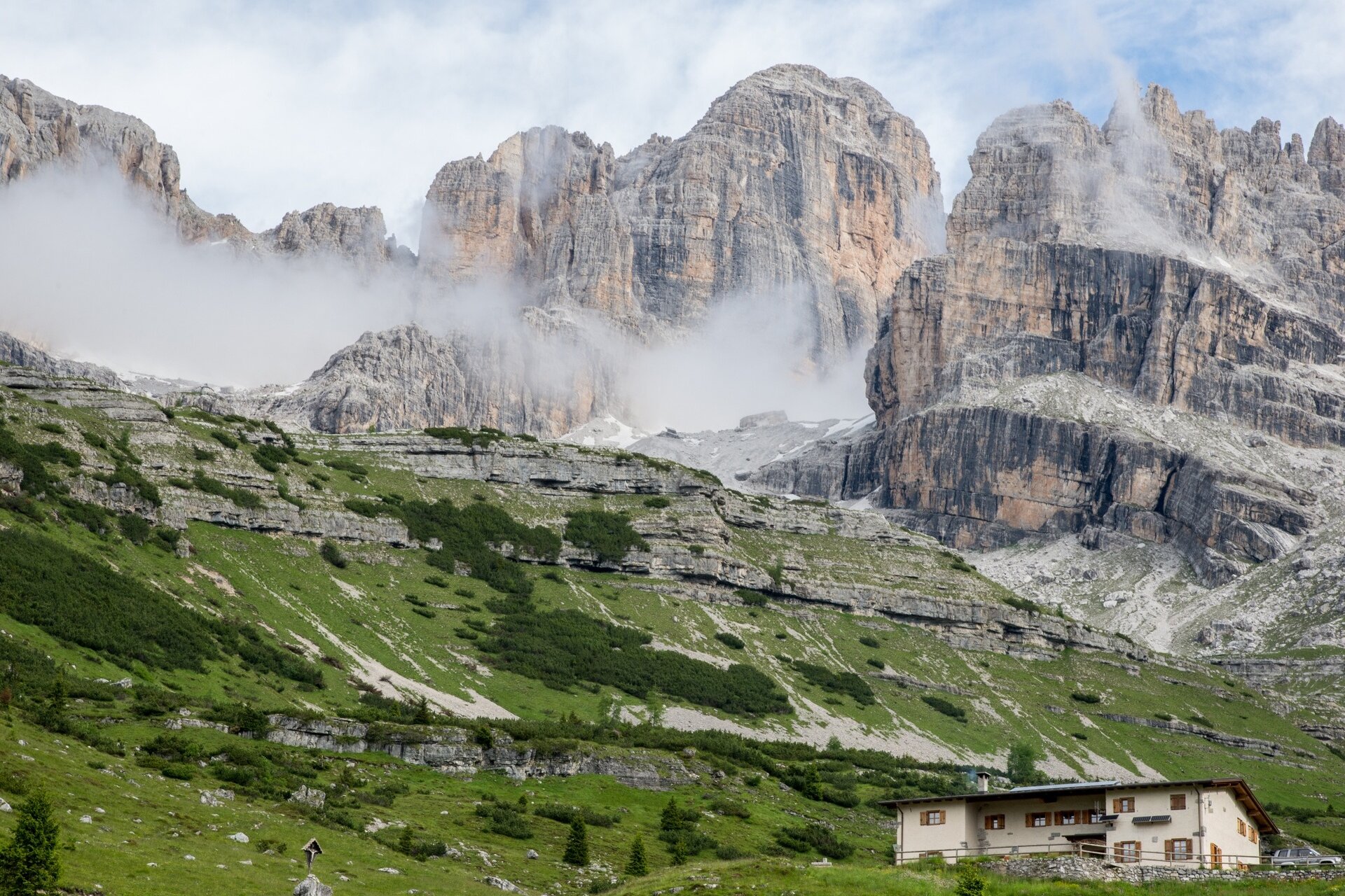 Walk to the Fossil Garden in Val d'Ambiez