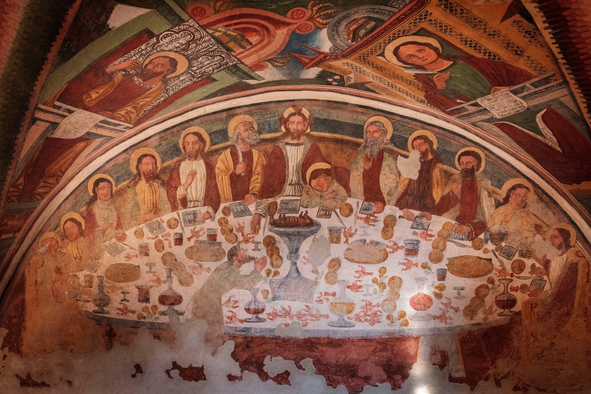 Thirteen Apostles and Red Prawns: a mysterious fresco